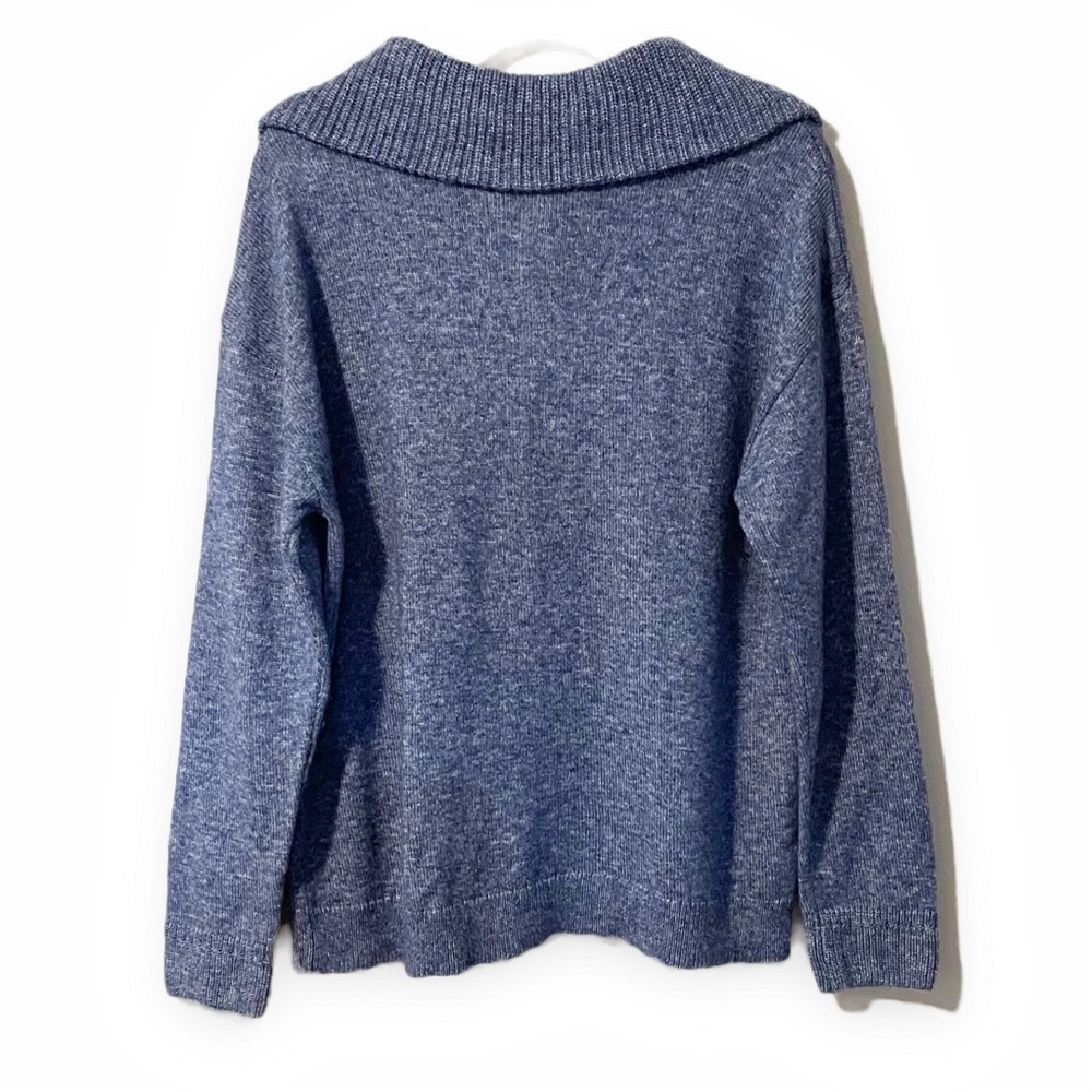 Talbots | Breton Button Collar Pullover Knit Swea… - image 5